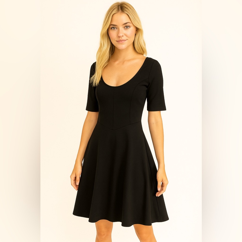 Nasty Gal Ponte Fit and Flare Panel Dress size medium